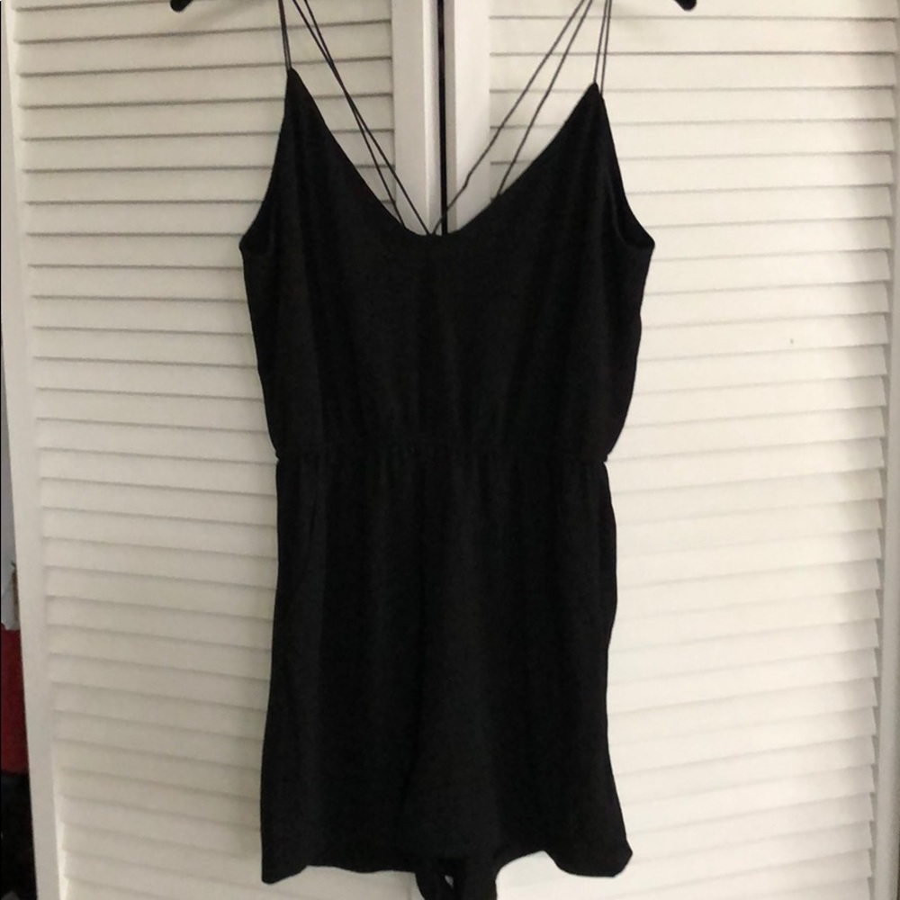Black Strappy Urban Outfitters Romper